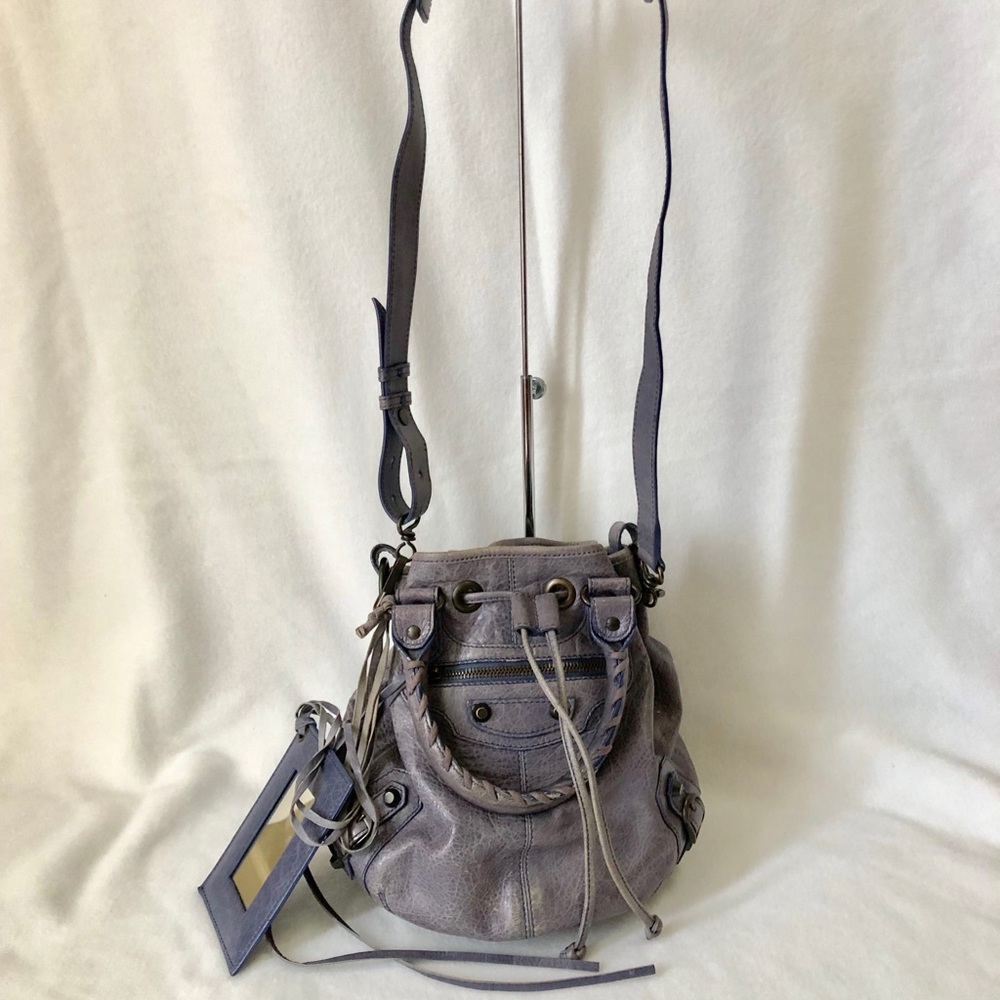 Balenciaga Mini Pompon Leather Bag